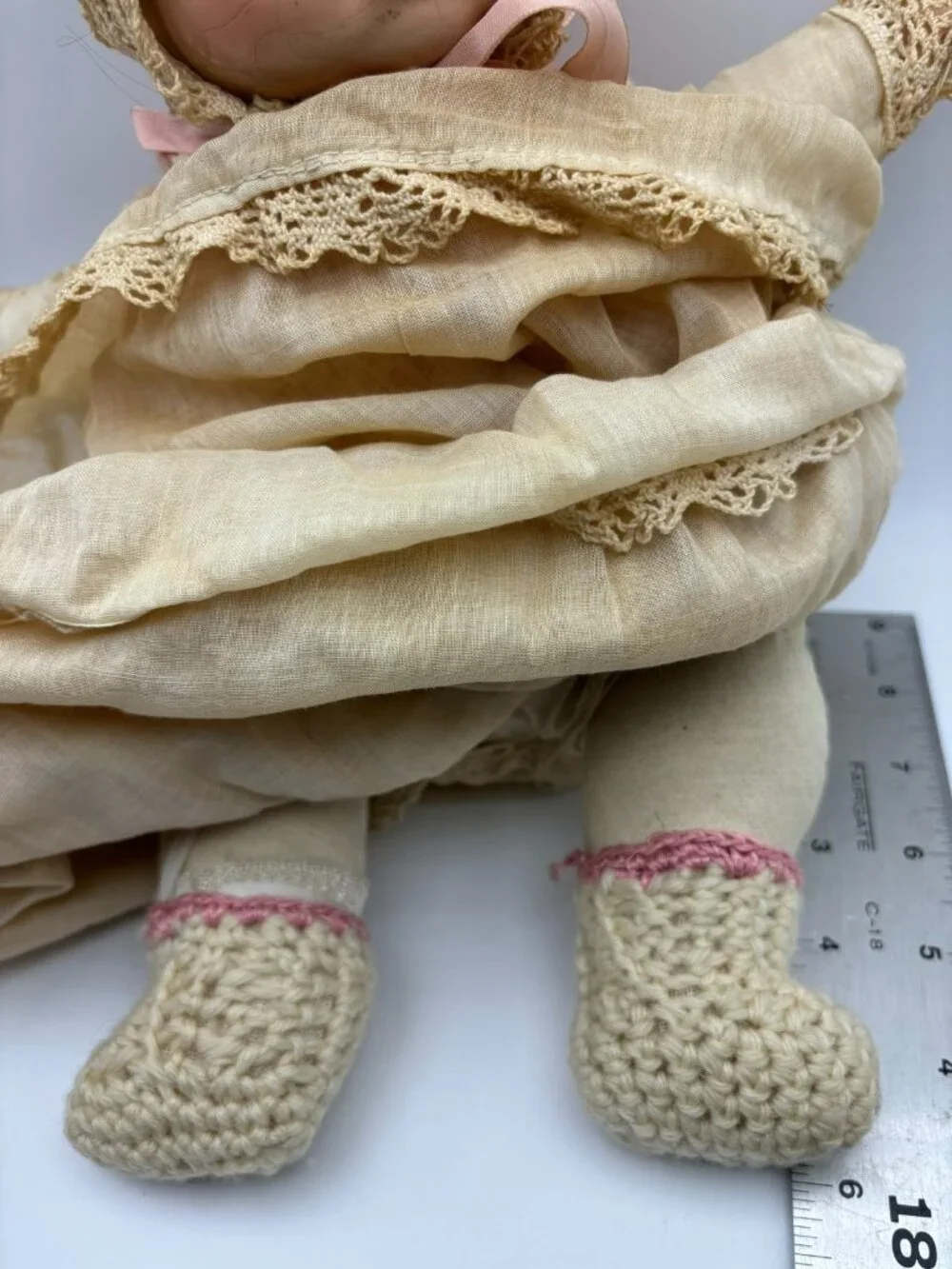 1920s Baby Doll Composition Grace Story Putnam Neck Stamp